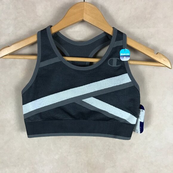 CHAMPION Colorblocked Racerback Compression Padded Sports Bra NWT S - Picture 2 of 12